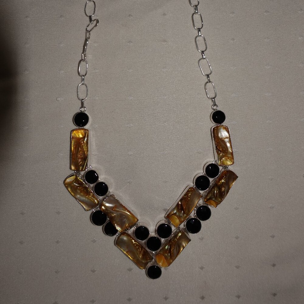 BEAUTIFUL 925 Sterling Silver Handmade GOLDEN QUARTZ Gemstone Necklace